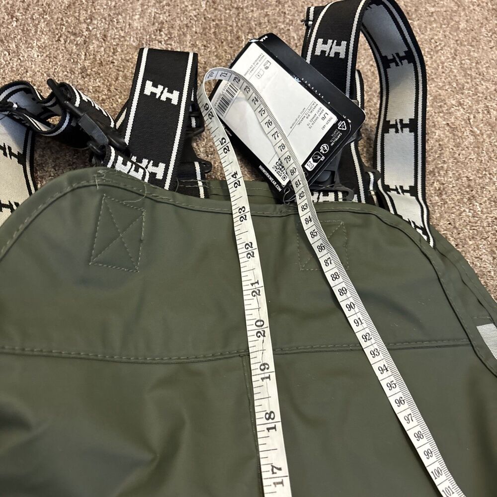 NWT New Helly-Hansen Mandal Rain Bibs Mens L Waterproof Fishing Workwear Green - Picture 3 of 14